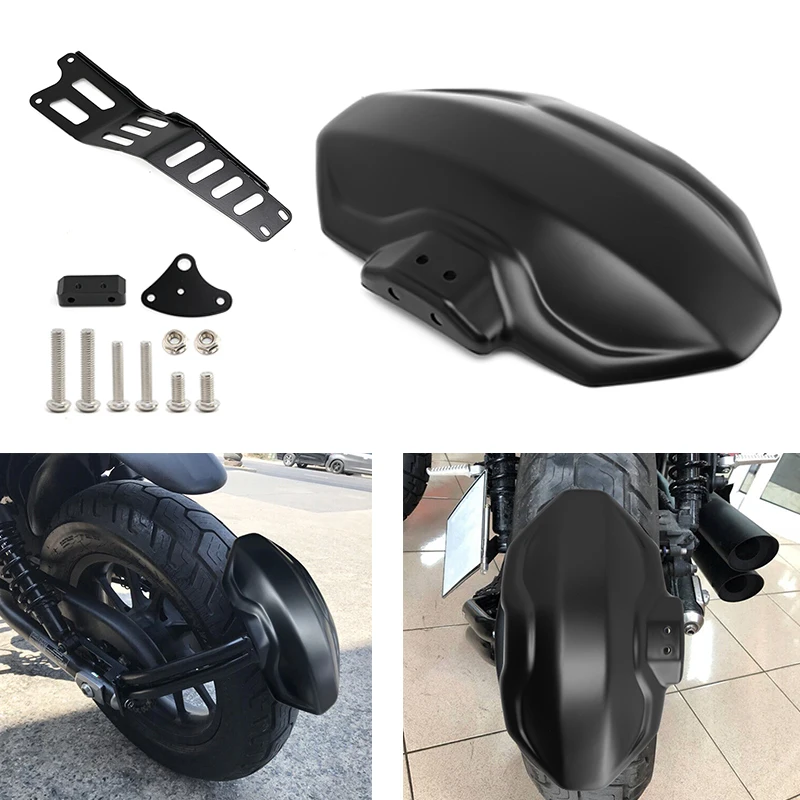 

For Honda Rebel CMX300 CMX500 CM 300 500 2017-up Motorcycle Accessories Matte Black Rear Fender Short Splash Cover ABS Mudguard