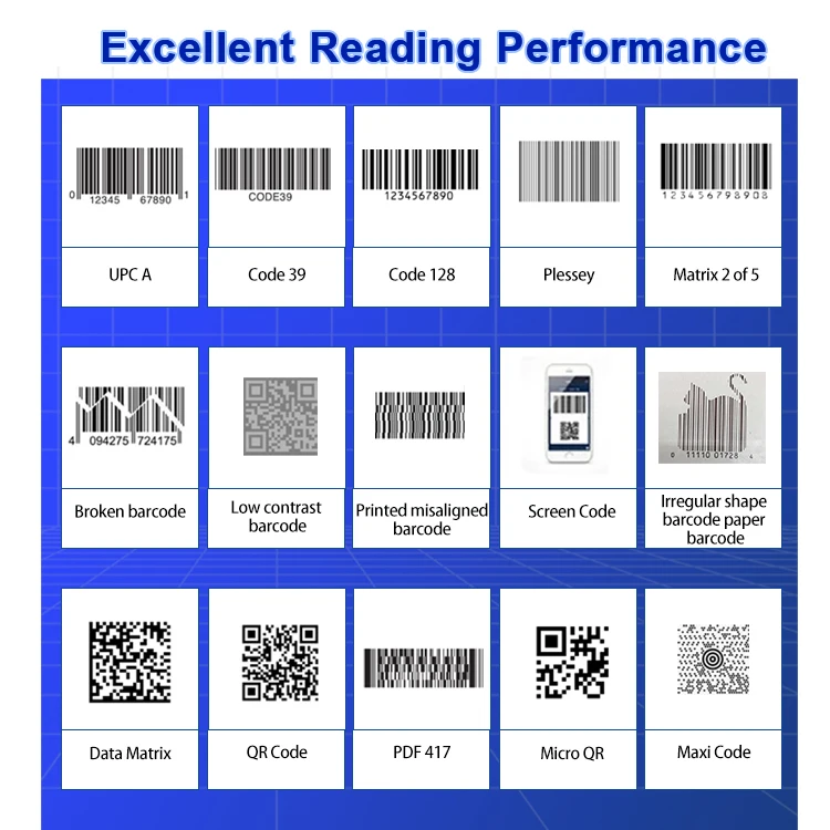 LONVILL Barcode Scanner Wireless Bar Code And Qr Code For Sale,barcode Reader 2d With USB RS-232