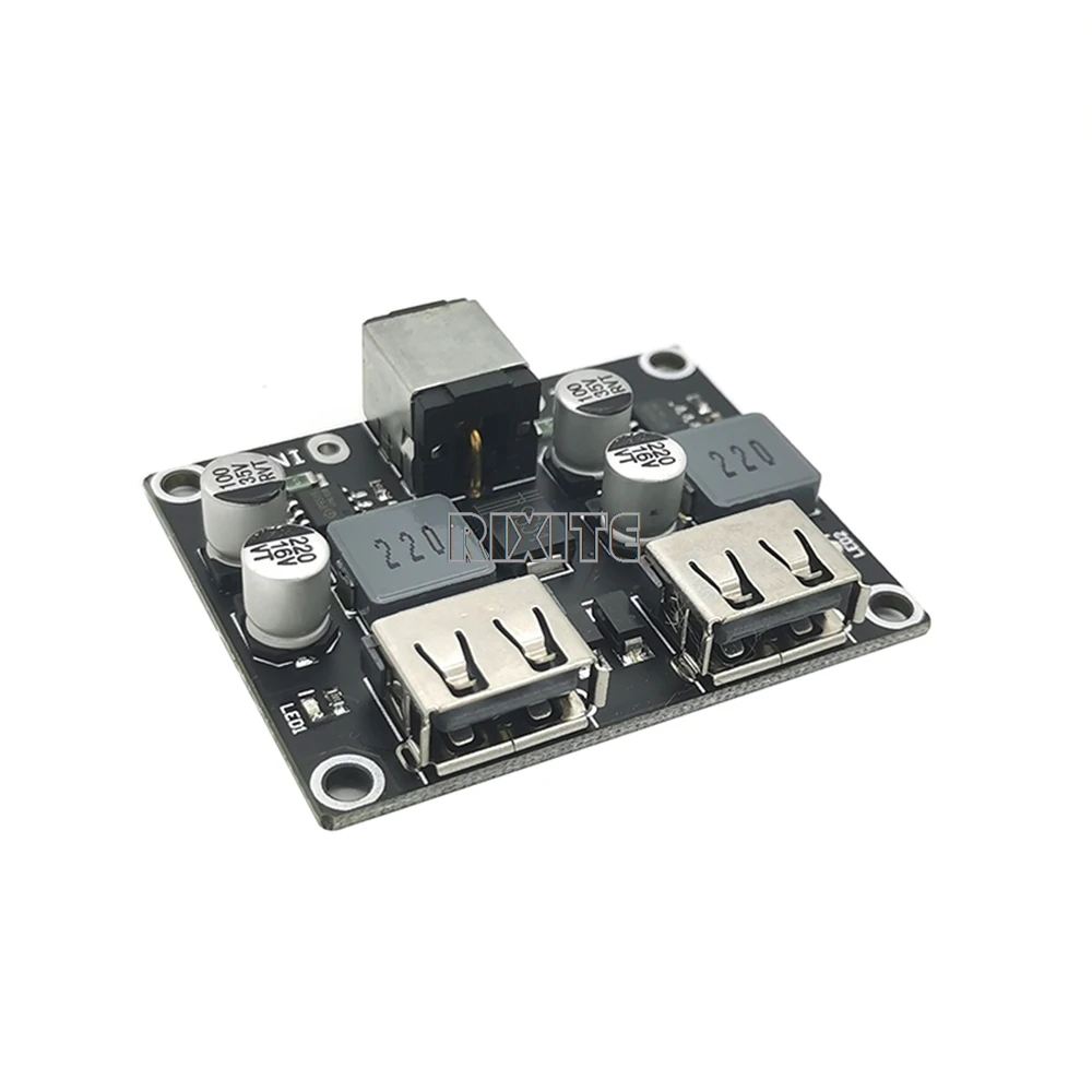 USB QC3.0 QC2.0 USB DC-DC Buck Converter Charging Step Down Module 6-32V 9V 12V 24V To Fast Quick Charger Circuit Board 5V 2Way view 6