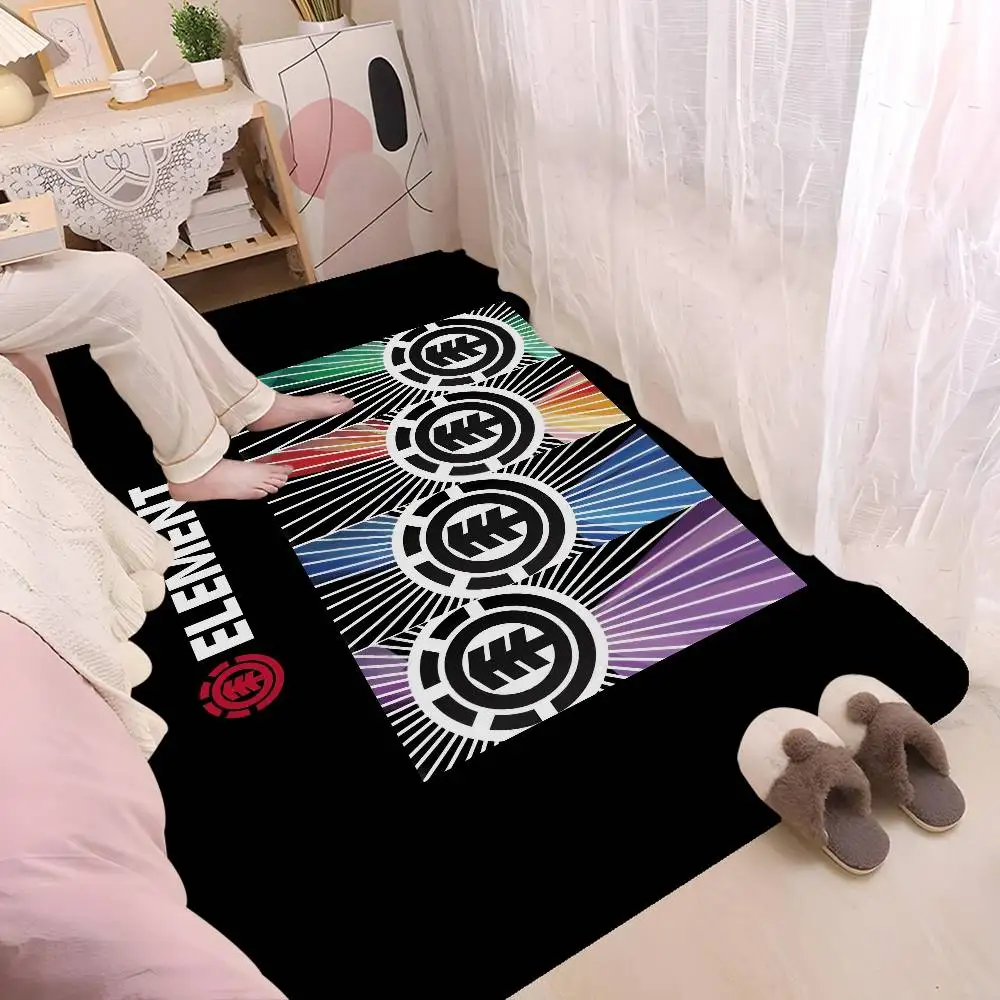 E-Element Skateboards Boardsport Logo Floor Mat INS Style Soft Bedroom Floor House Laundry Room Mat Anti-skid Household Carpets