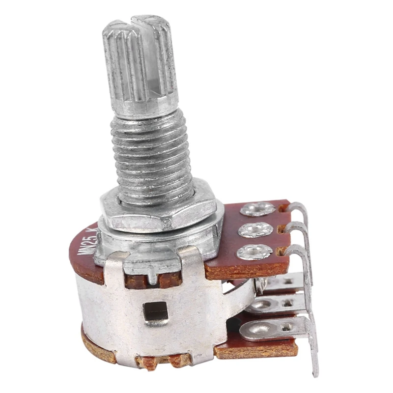 

6 Pcs Double Balance Stacked Knurled Stalk Guitar Bass Volume Tone Control Pots Potentiometer Switch MN25K