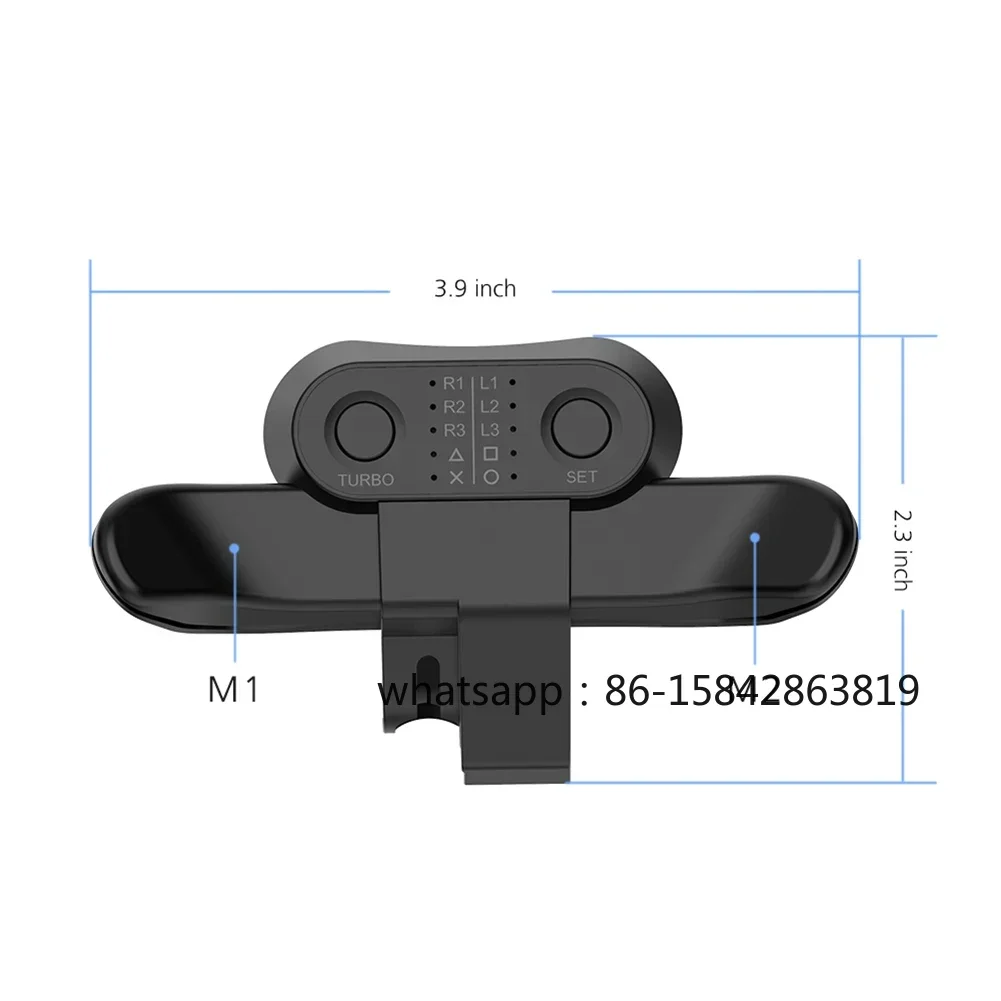 For PS4 Controller Paddles Extended Gamepad Back Button Attachment Joystick Rear Button with Turbo Keys Adapter Game Accessories