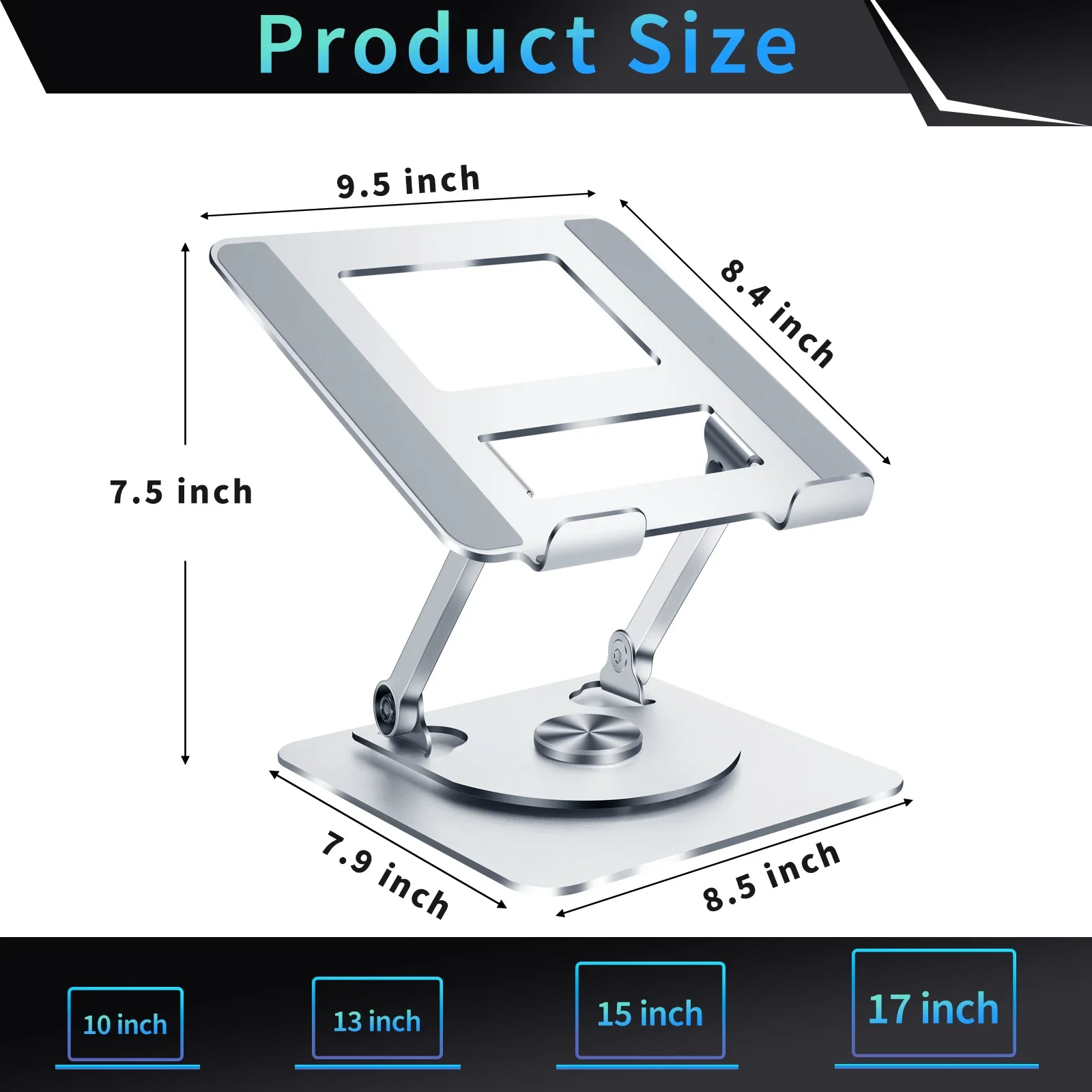 D089-Laptop Stand Foldable Aluminum Alloy Portable Notebook Stand 10-17 Inch Macbook Air Pro Computer Bracket Laptop Holder