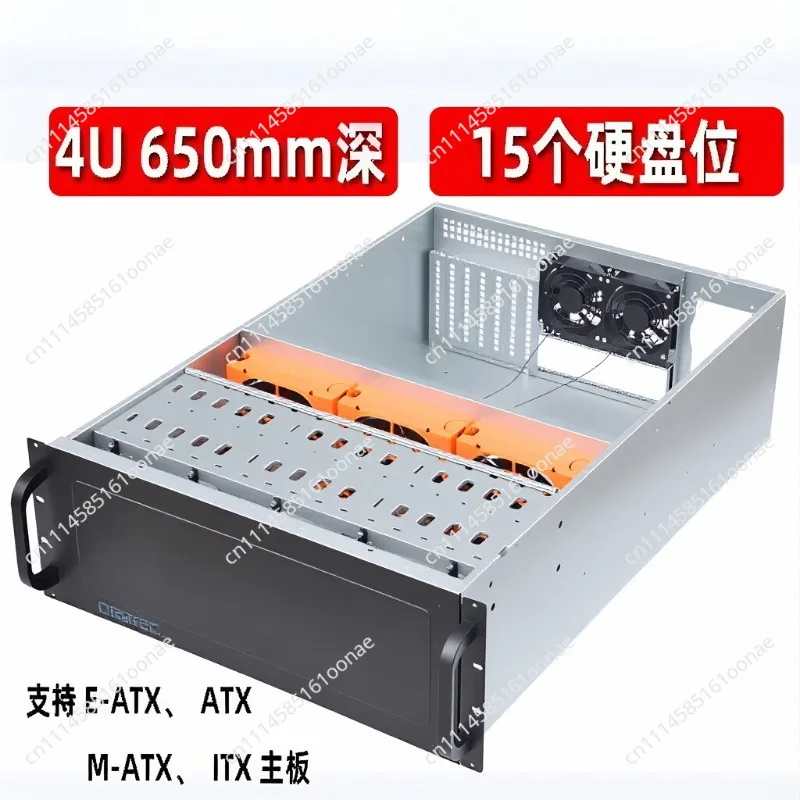 4U650 Server Chassis Internet Cafe Storage Server Industrial Control Chassis 15 hard disk bays EATX board 9 fan NVR