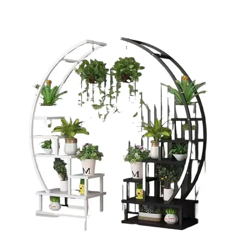 

Modern simple screen flower stand Floor-to-ceiling balcony