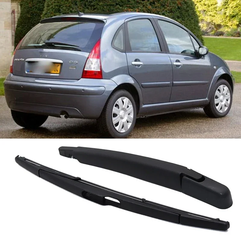 

14'' Rear Wiper Blade & Arm For Citroen C3 MK1 2002 2003 2004 2005 2006 2007 2008 2009 Windscreen Rubber Car Accessories