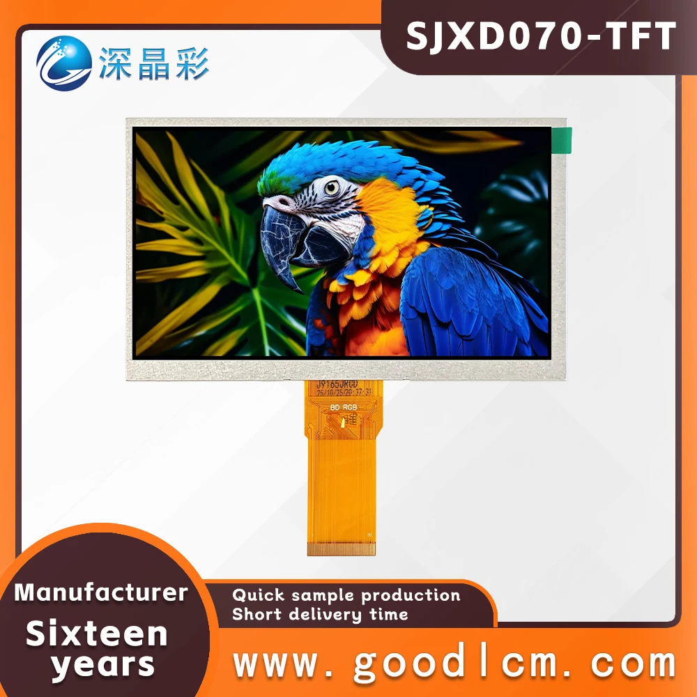 

Высококачественный цветной ЖК-дисплей SJXD070-TFT с высокой контрастностью, 7,0-дюймовый TFT-экран IPS, полный обзор, высокое разрешение 1024x600