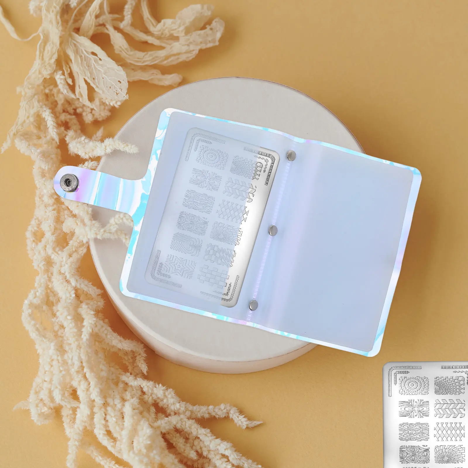 

Прозрачная книга для хранения наклеек для ногтей с обложкой из ПП/ПВХ для удобной демонстрации и организации маникюрных стикеров, подарок для салона красоты