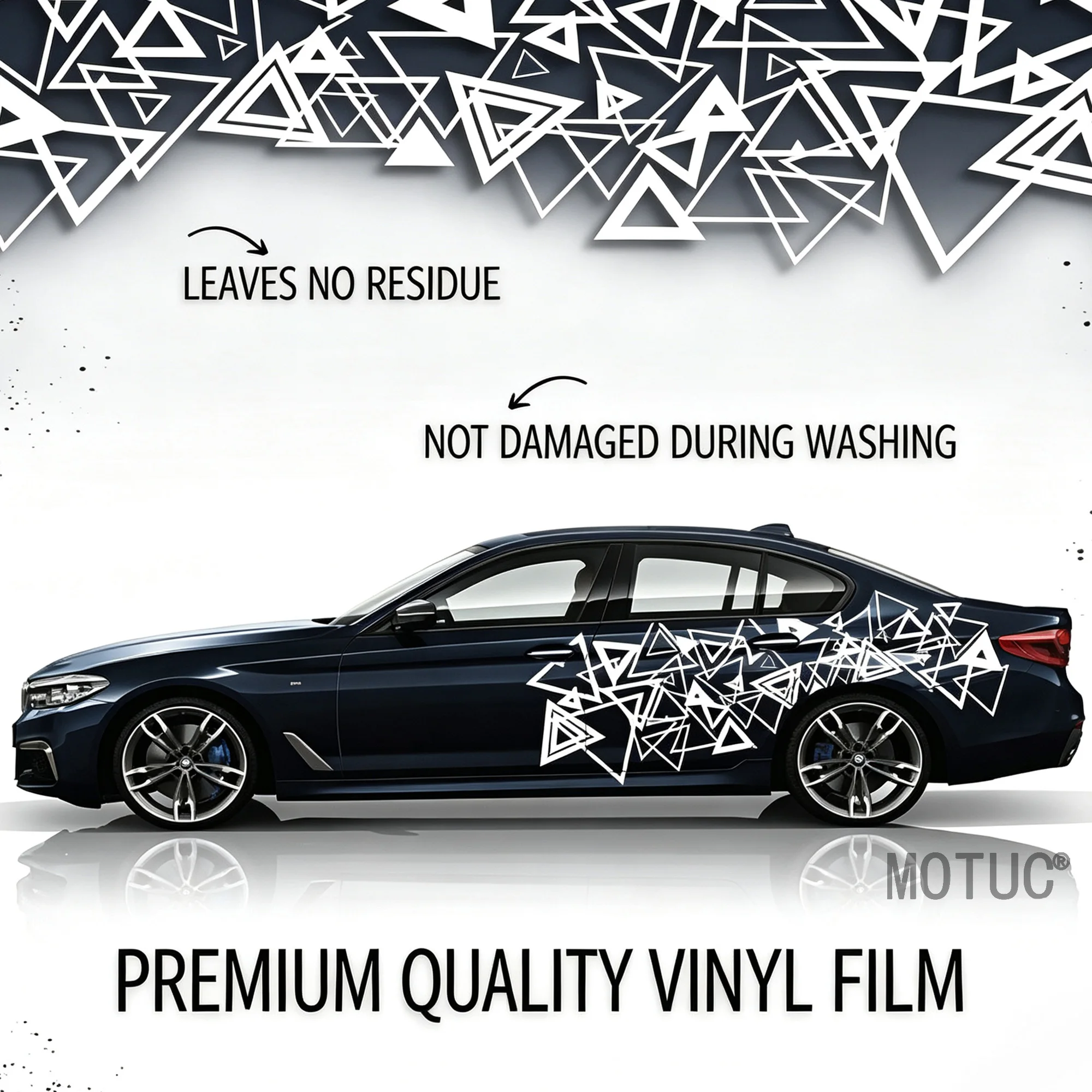4PCS Large Triangular Car Decals Sport Stickers for Scratch Covering and Decoration DIY Full-body Bumper Modification Decals - view 4