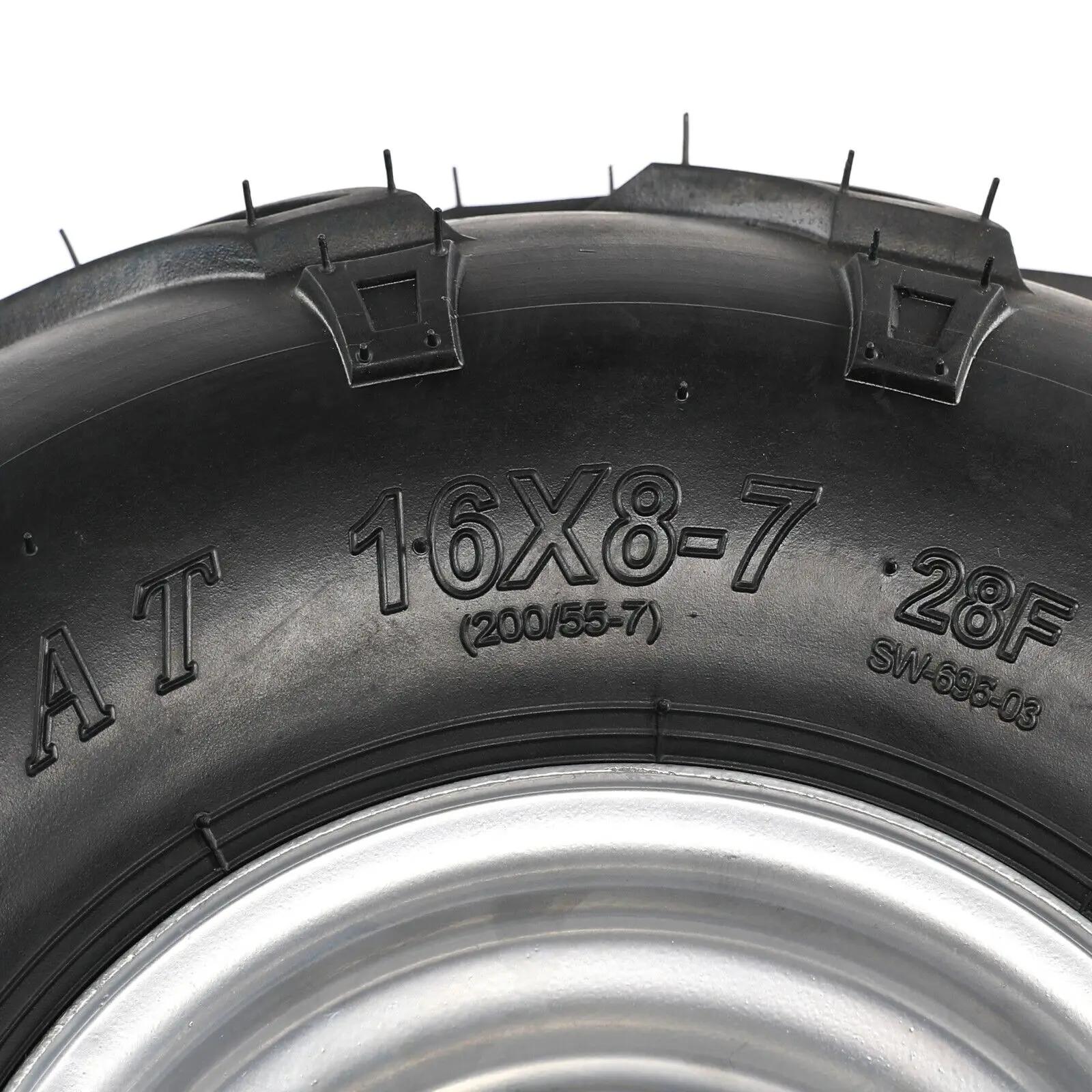 2pc 16x8-7 Tires Wheels Rims 3 Stud 16x8x7 Front Hubs Steering Knuckles ATV Quad Go Kart Taotao Coolster 125 image 3