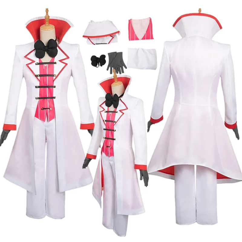 

Anime Fantasy Lucifer Cosplay Costume Adult Men Uniform Coat Pants Gloves Tie Outfits Halloween Carnival Party Suit