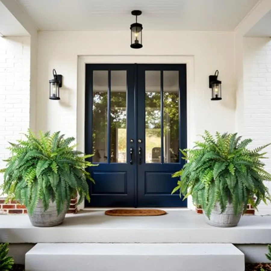 

Искусственные папоротники для улицы, 4 штуки, большие, устойчивые к УФ-излучению, для больших кашпо, реалистичные искусственные растения