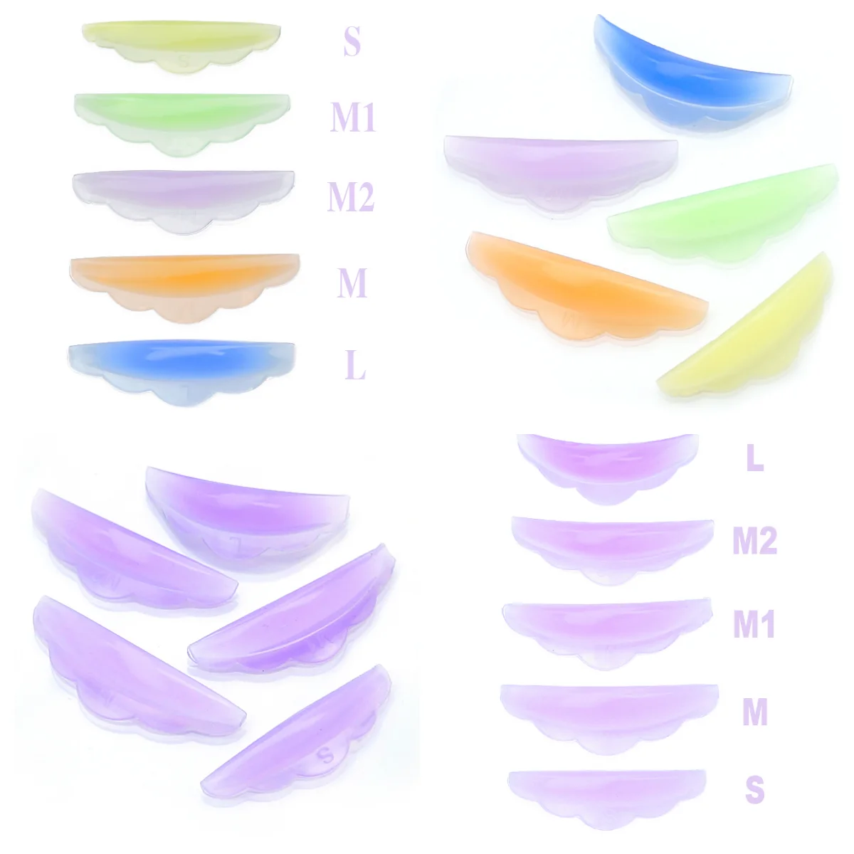 Neue 5 Pairs Silikon Wimpern Dauerwelle Pads Klebrige Lash Lift Schild Heben 3D Wimpern Curler Zubehör Make-Up-Tools