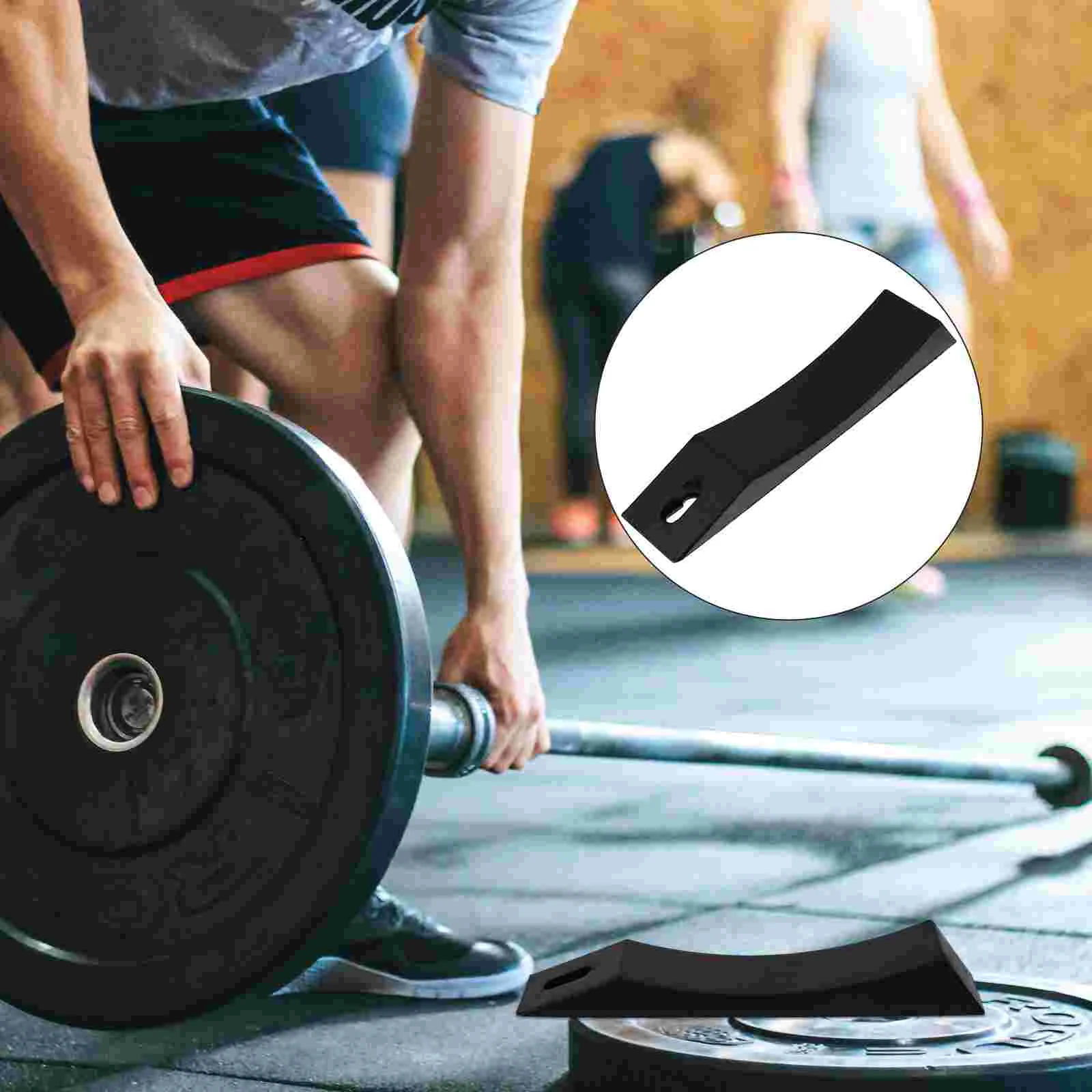 

Barbell Plate Protection Pad Portable Dumbbell Training Deadlift Wedge Silica Gel Fixation Anti-slip for Accessory