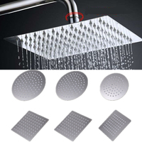 Stainless Steel Showerhead Rainfall Rain Shower Head Round & Square Chrome High Pressure Bath Faucet Dusche Ducha Rainshower