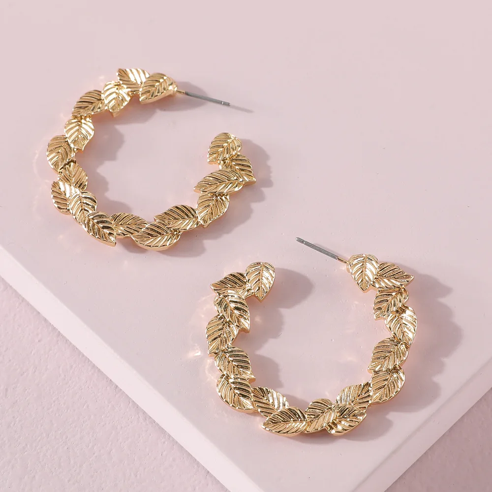 New Arrival Unique Women Big Hollow U Shaped Earrings Hyperbole Statement Hoop Earing