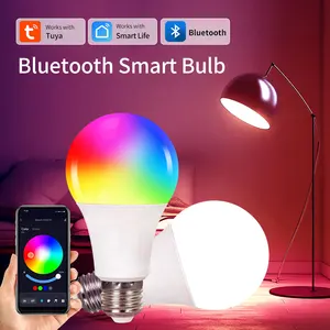 Smart Tuya Bluetooth LED-Lampe, farbenfrohe Zimmerlampe, Raumlicht, Telefon-App, E27, 220V-240V, 110 V, RGBCW 10 Hauptverkäufe LED Diffuse Licht - №2