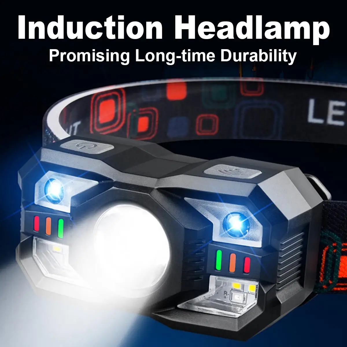 

Rechargeable motion sensor headlamp Led Light Work Mini Flashlight Usb Strong Outdoor For Camping Cob Running flashlight Hiking