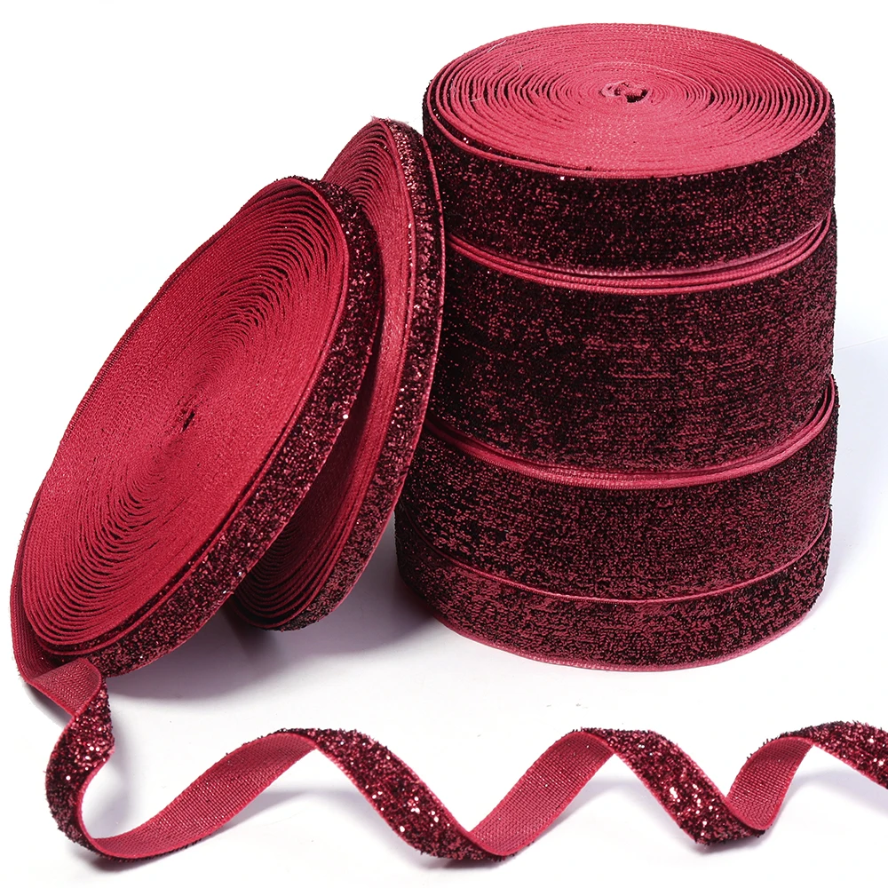 Cinta de terciopelo de 7/10/15/20/25/38mm, decoración hecha a mano para fiesta de boda, cinta brillante para envolver regalos, decoración navideña DIY