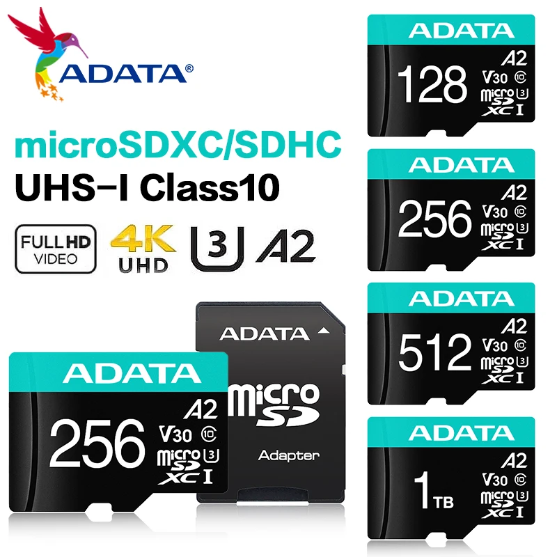tarjeta-original-adata-microsd-v30-a2-u3-tarjeta-de-memoria-microsdxc-64gb-128gb-256gb-512gb-tarjeta-micro-sd-tarjeta-flash-tf-con-adaptador-gratis
