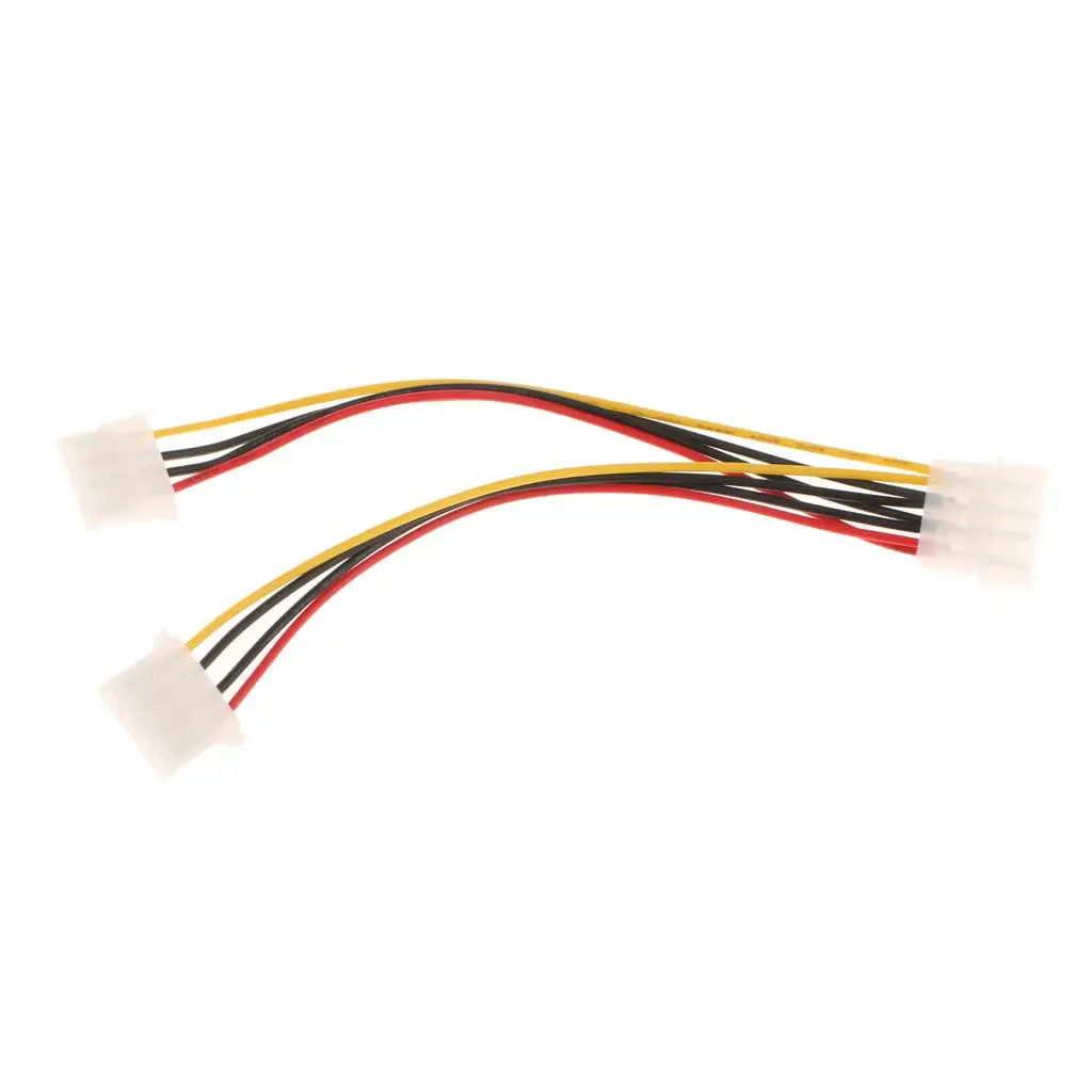 Molex 4 Pin Power Supply Y Splitter Cable Copper Adapter for Expanding IDE Hard Drive Outlets