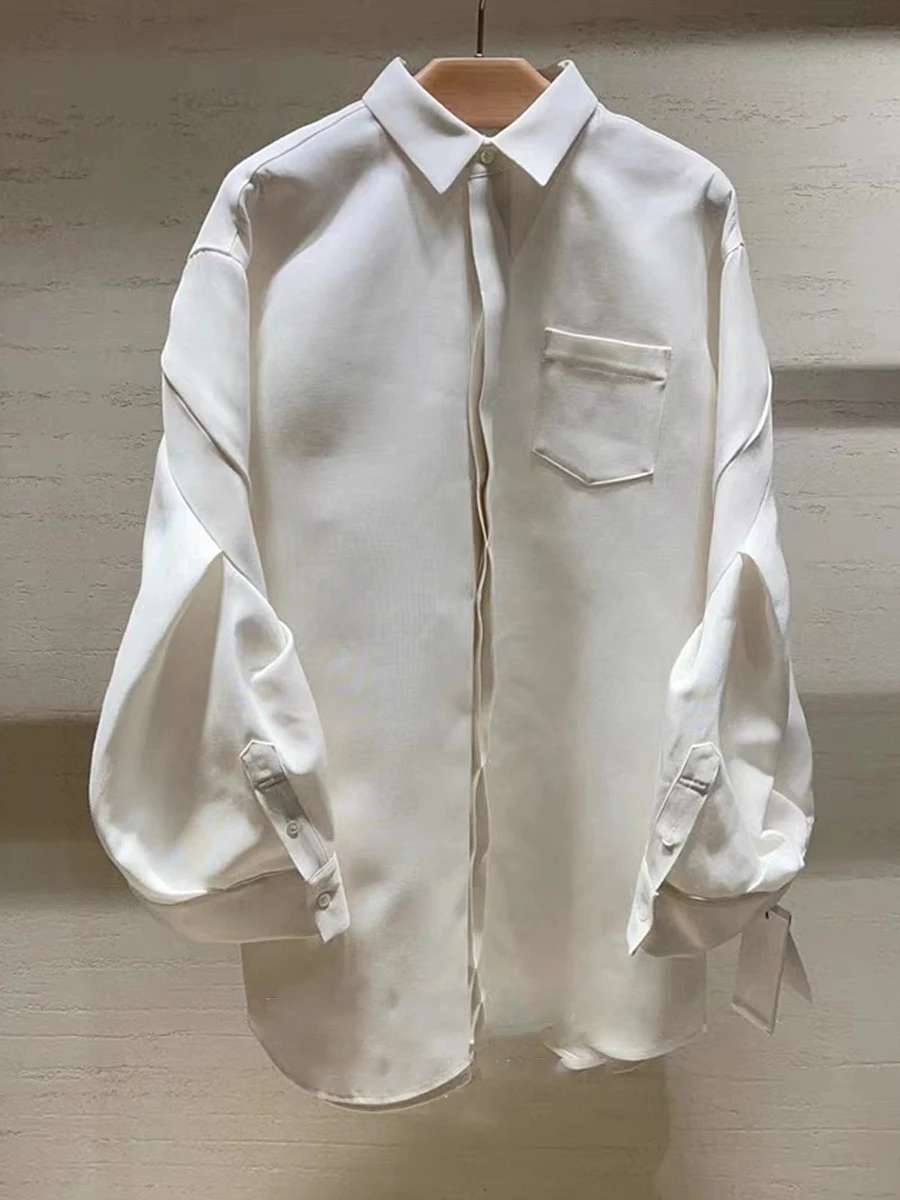 

Длинное пальто Bell Sve irt Dr Coat FOG SACAI Design Sensation Ele Korean Sle Pure Color Деталь на пуговицах для поездок на работу