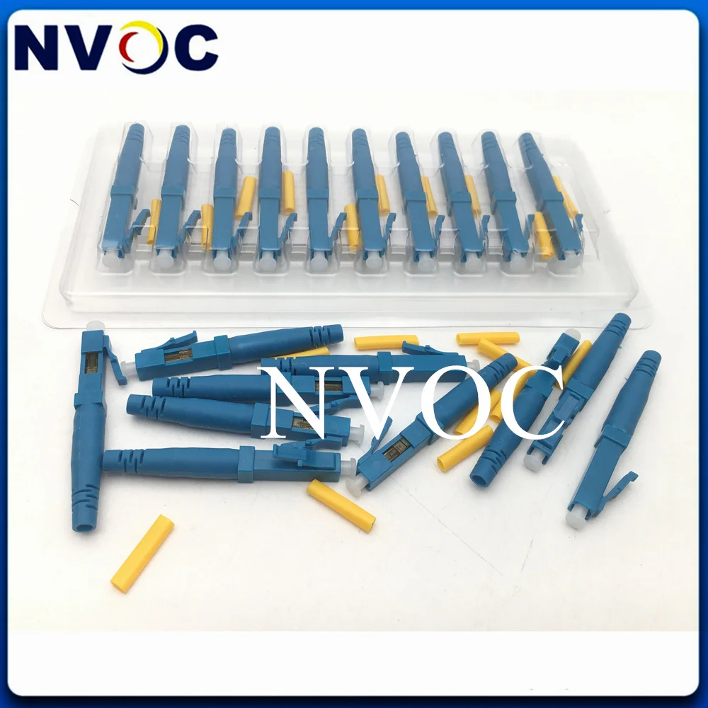 

50Pcs 100Pcs LCUPC Fast Connector Field Assembly Fiber Adapter SM Quick Kit Connection For 0.9/2.0mm In/Outdoor Armored Cable
