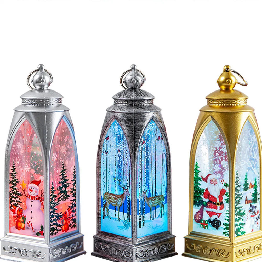 

LED Night Lamp Christmas Lantern Decorative Lights Portable Table Centerpiece Outdoor Indoor Party Wedding Xmas