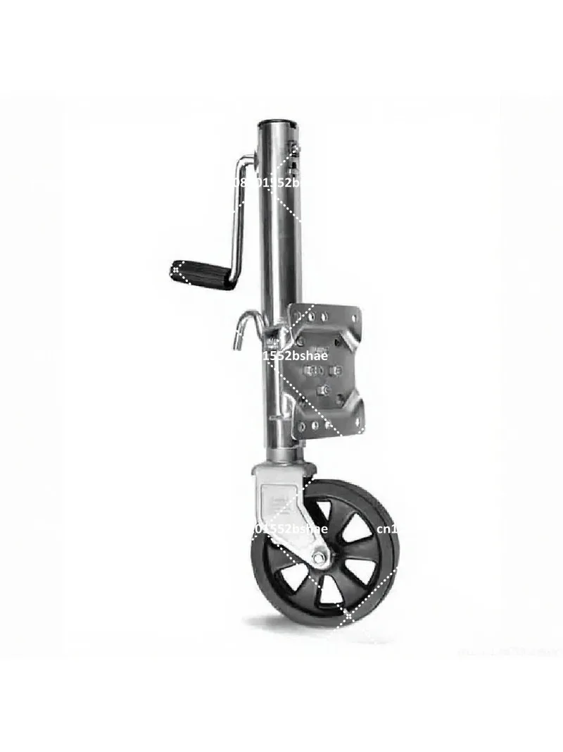 8 Inch Solid Wheel Sidewind Round Swivel Trailer Jack with Bolt On, 675KG Capacity Jockey Wheel for Boat RV Trailer Parts