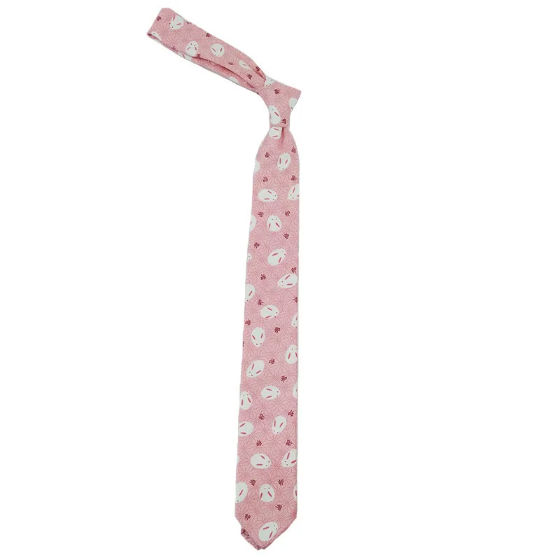

Cartoon little yellow duck little gray chicken rabbit cool panda printing neck tie fun shirt tie