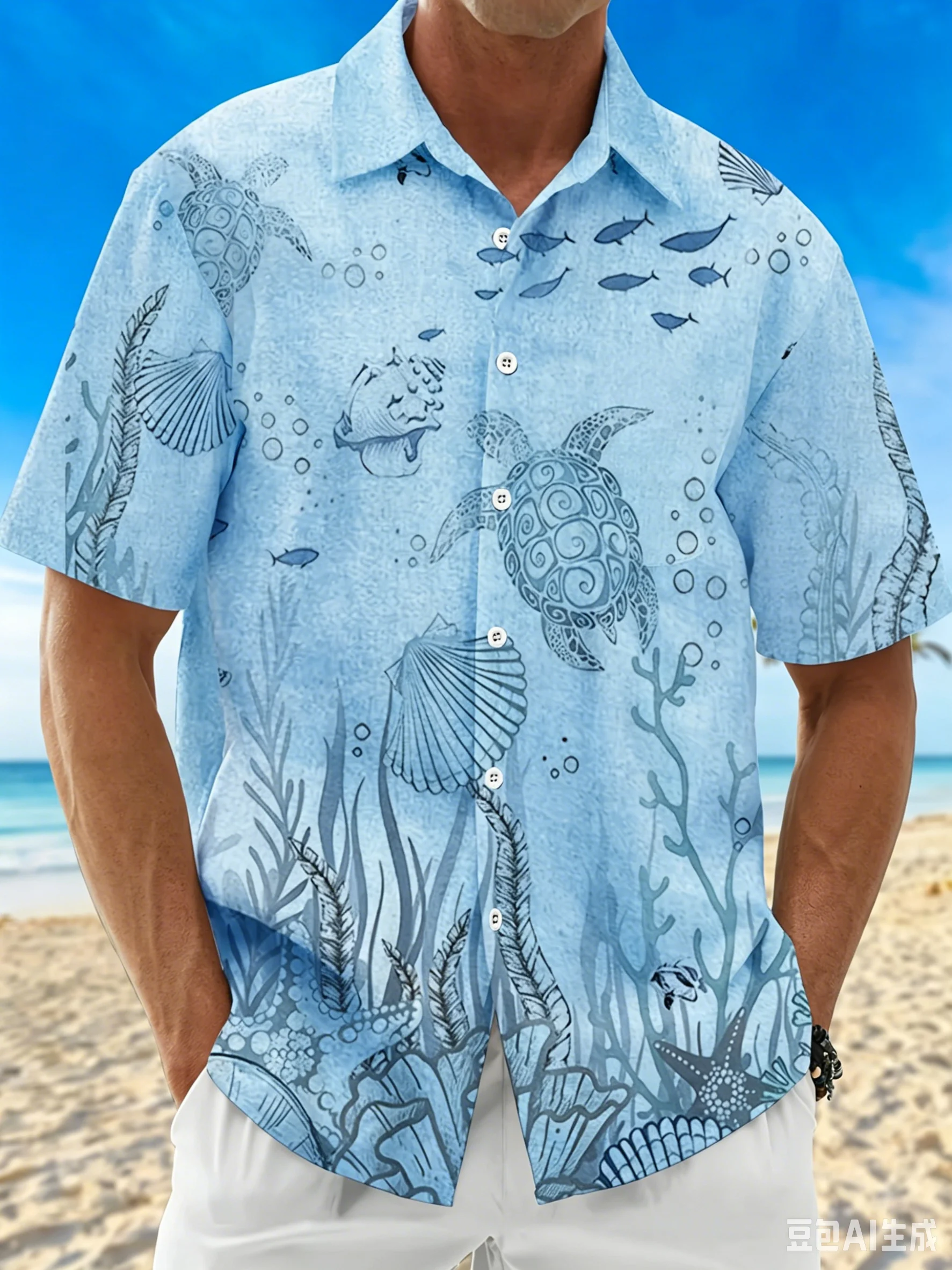 2026 Hawaii-Stil Kurzarmhemd für Herren, Strandhemd mit 3D-Druck, Alltags-Freizeitkleidung für Damen, lässiger Look