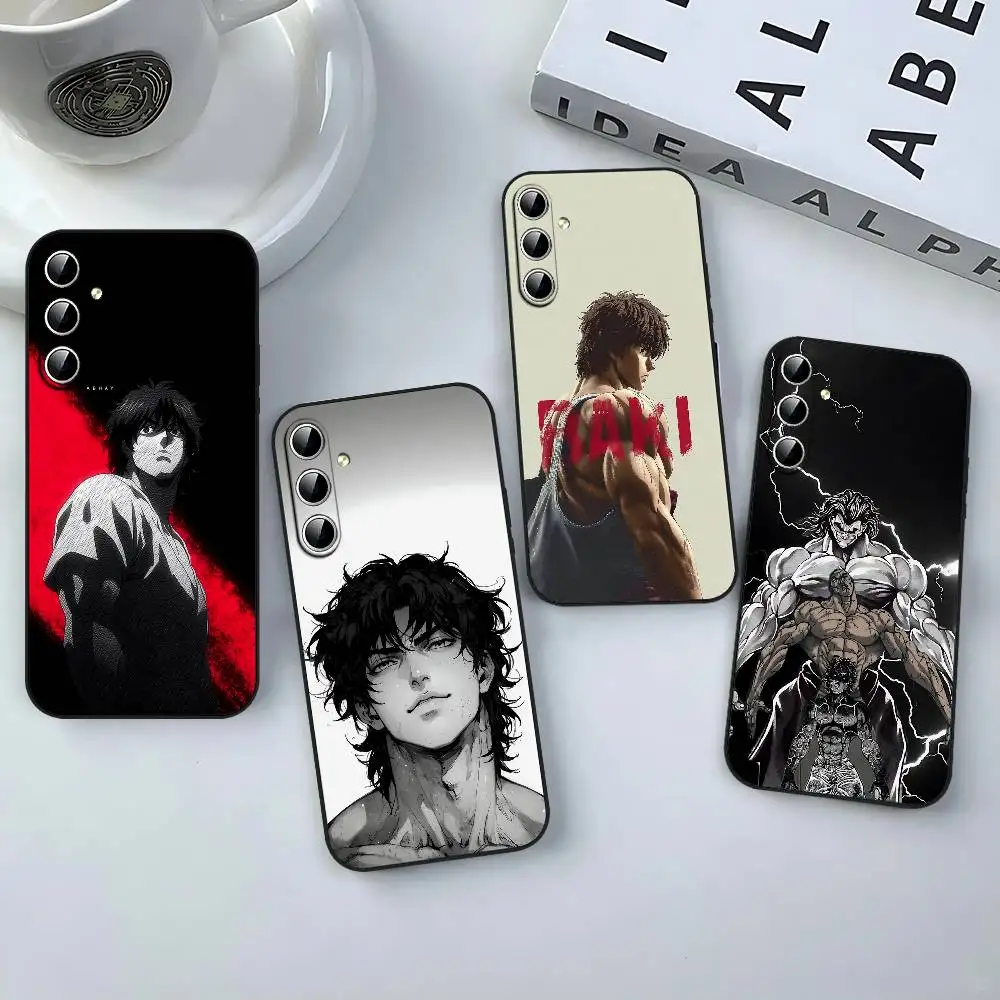 

Anime Baki Hanma Phone Case For Samsung S24, S25 22,30,Note20,Lite,Ultra,5G,Plus,FE Black Cover