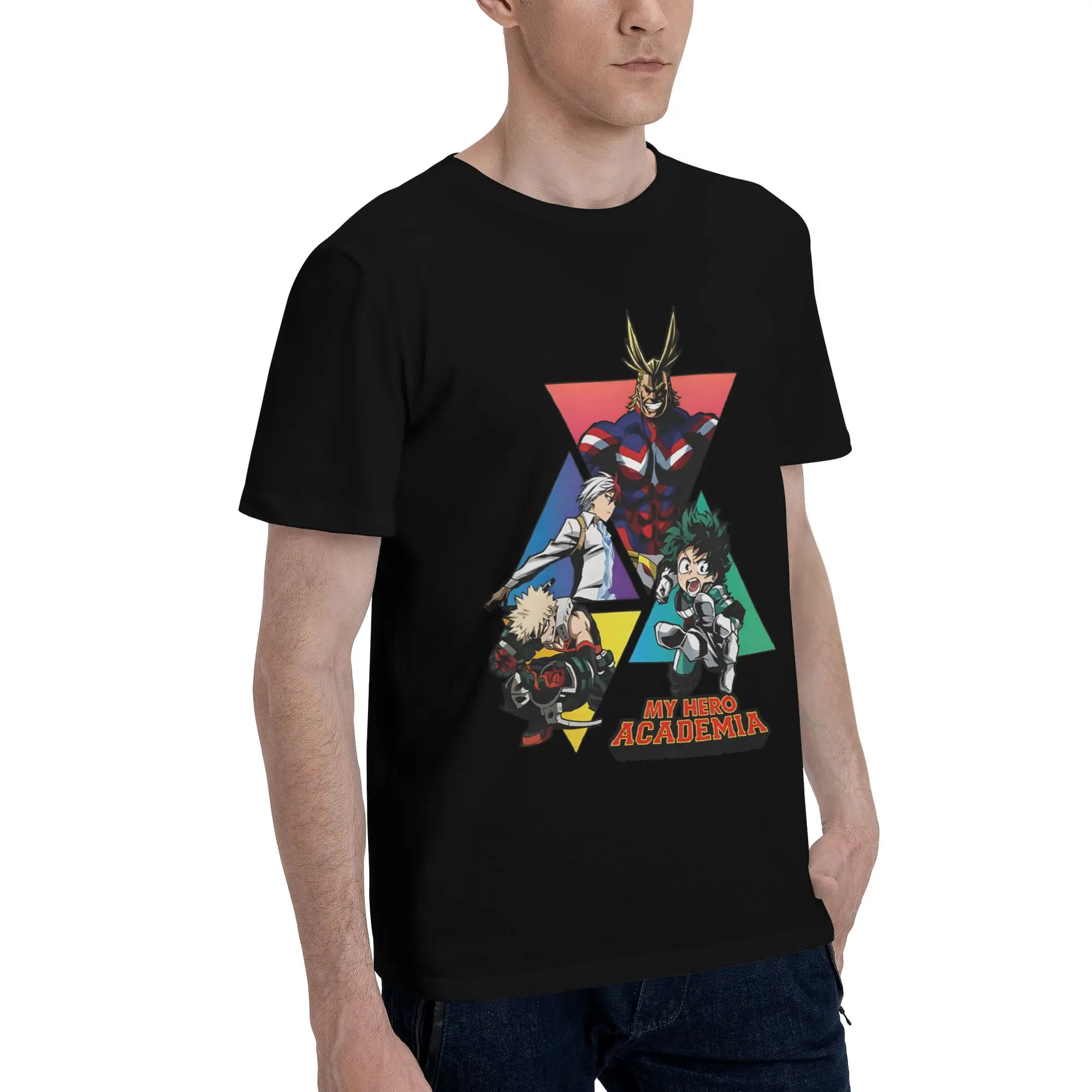 the undefeated squad  Funny Graphic 100% Cotton T-Shirt Bandai My Hero Academia Tees Tops For Men