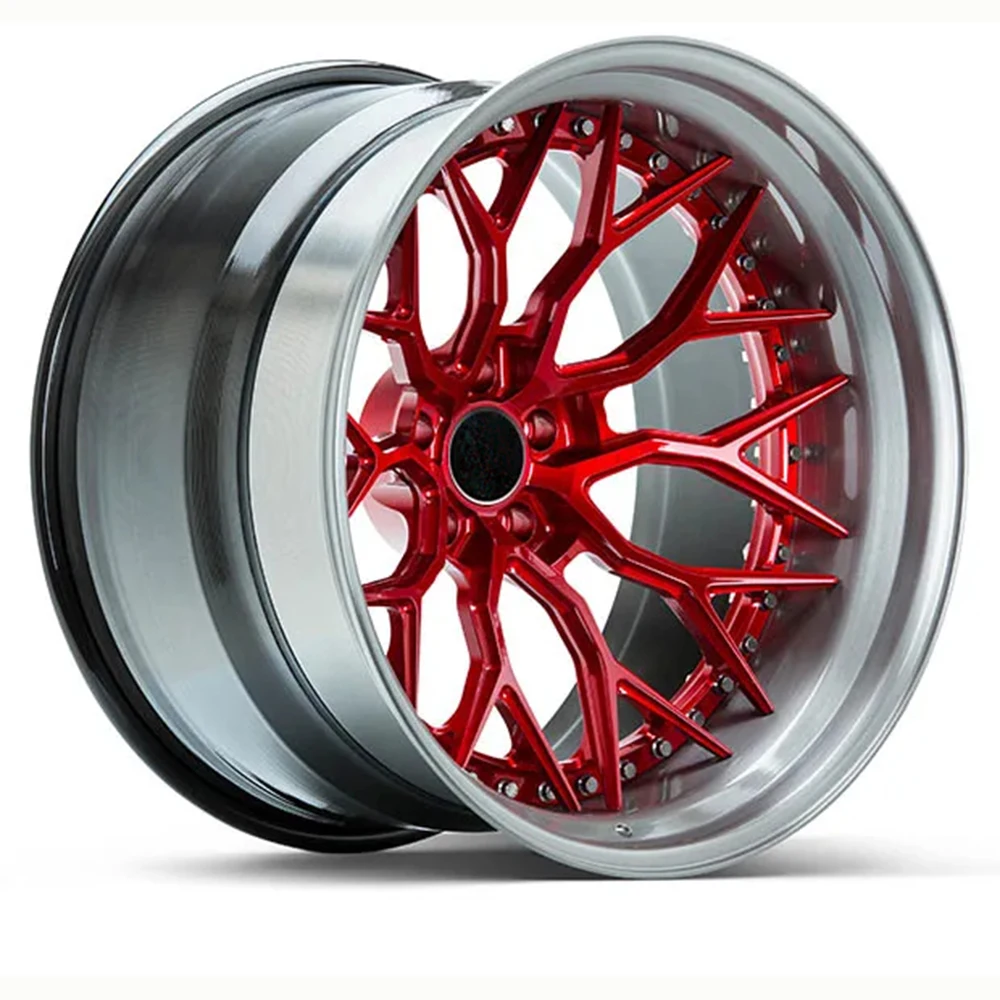 4 Wheels Aluminum Alloy Two-piece Forged Car Wheels, 18-22 inches, Factory Quality Assurance, Customization Accepted