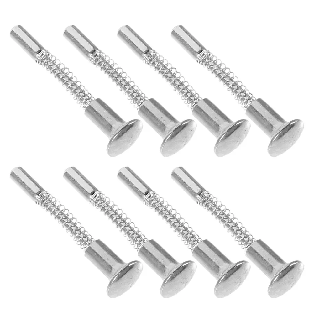 6Pcs Baby Crib Latch Spring Loaded Plunger Latch for Mini Crib Bed Fastening Window Screen Repair Kit Wear Resistant Iron