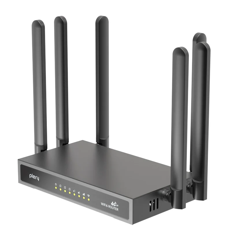 เราเตอร์ WiFi6 4G LTE Plery พร้อมช่องใส่ซิมการ์ด ขยายสัญญาณ WiFi 300Mbps เสาอากาศบูสเตอร์สัญญาณ  เราเตอร์ไร้สายแบบพกพา