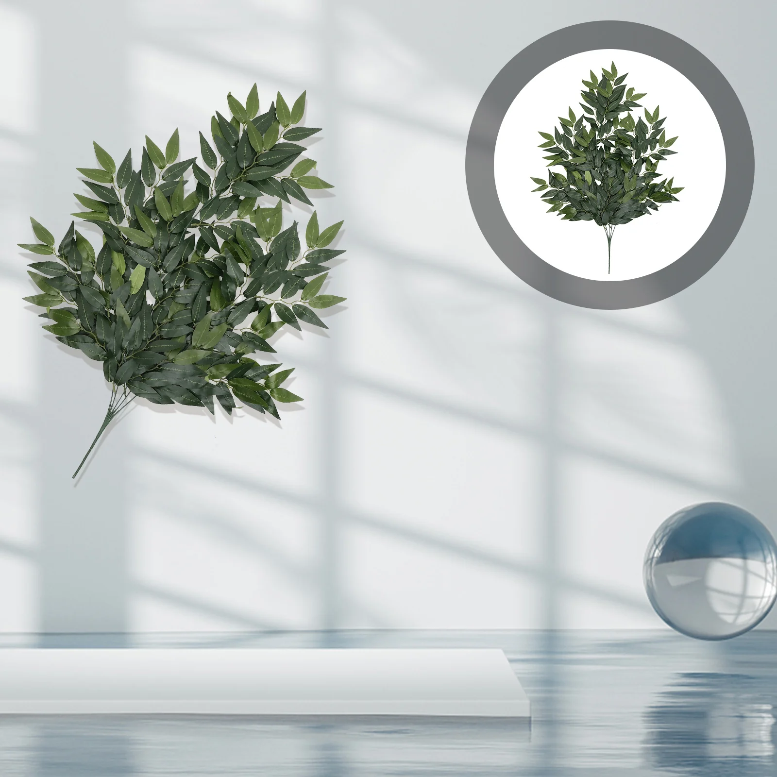 

Lifelike Faux Eucalyptus Bouquet Greenery Decor Artificial Leaves Home Plant Shower Vase Filler DIY Flower Arrangement Materials