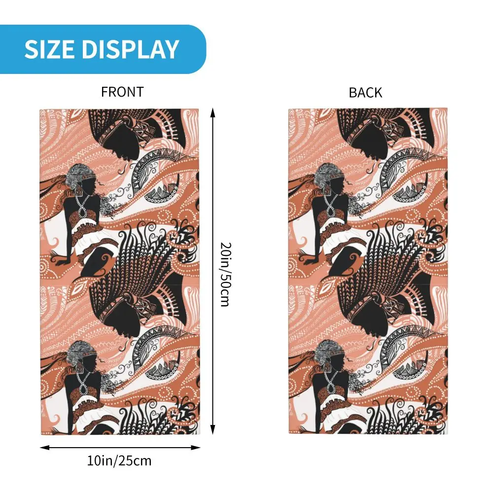 المرأة الأفريقية باندانا غطاء الرقبة التفاف وشاح بالاكلافا الدراجات للجنسين الكبار تنفس #5