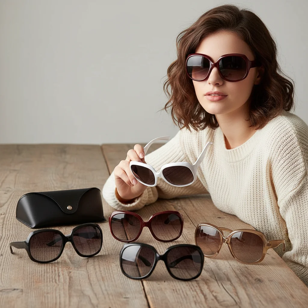 

1 Pcs Fashion Shades Sunglasses for Women UV 400 Square Vintage Eyewear Elliptical Frame Oversized Sunglasses for Women & Men