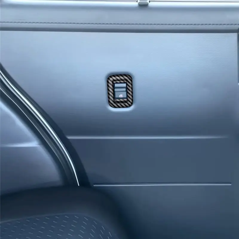 Car Middle Door Window Lift Switch Trim Sticker Window Control Button Frame For Toyota ROOMY 2022 Carbon Fiber-A61E