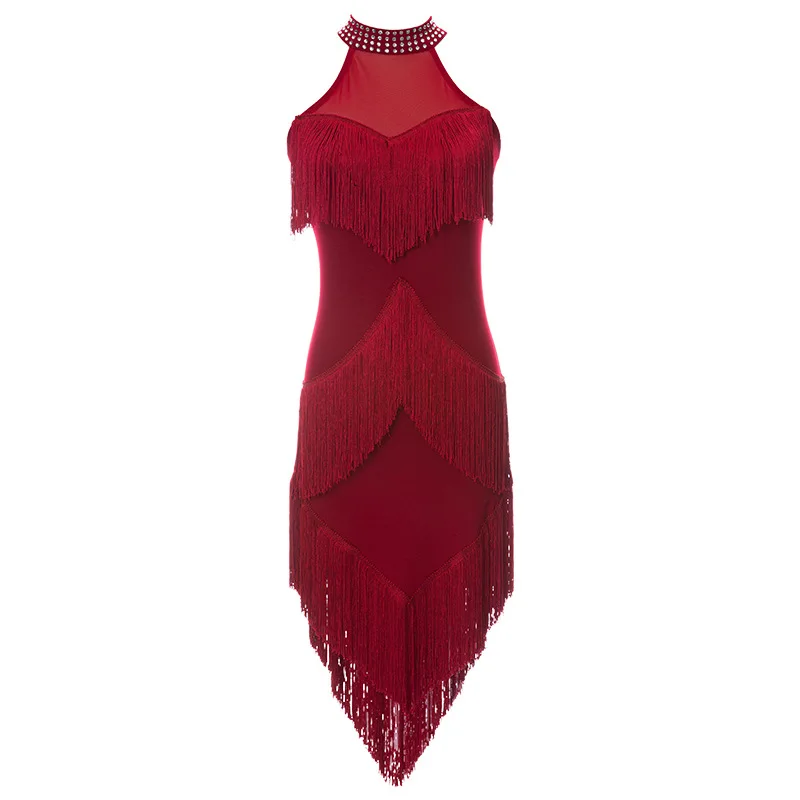 Robe de danse sexy à franges, coupe ajustée, nouveau style pour la pratique, la compétition professionnelle et les tenues de performance
