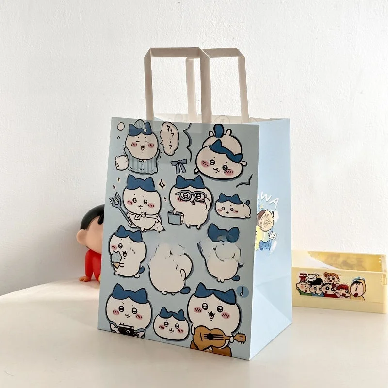 MINISO تشيكاوا حقيبة يد لطيفة kawaii usagi Momonga كيس هدايا رشاقته duricrust كيس ورقي حقيبة التعبئة والتغليف أطفال المدارس المحمولة