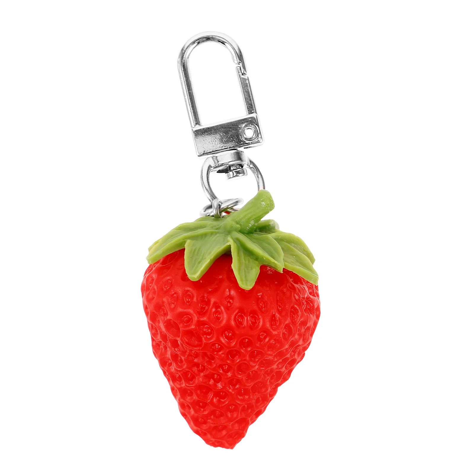 

Simulation Fruit Keychain Lovely Strawberry PVC Decorative Chain for Bag Car Keys Luggage nament Portable Gift Custom Jewelry