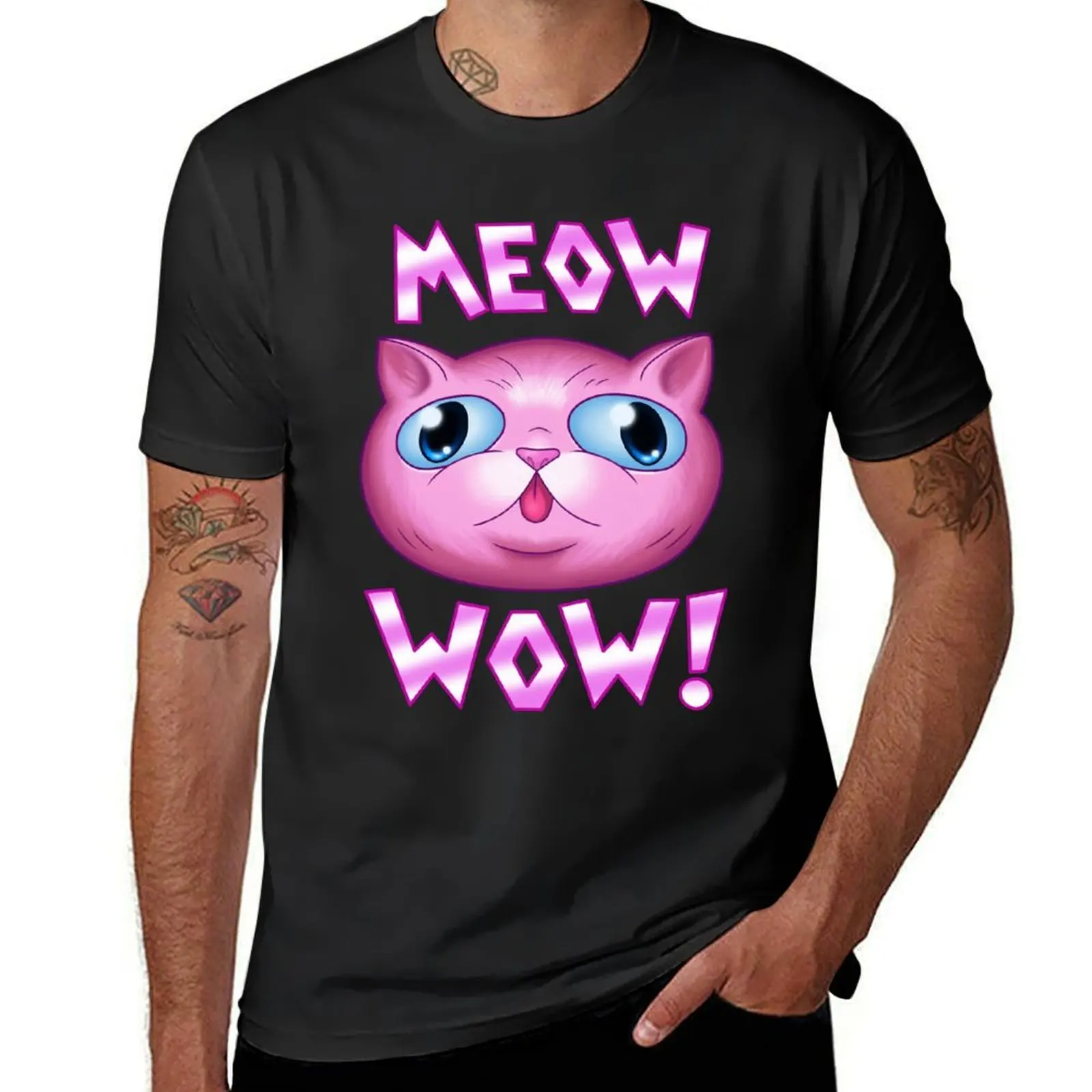 GF - Meow Wow T-Shirt sweat customs oversizeds men t shirt