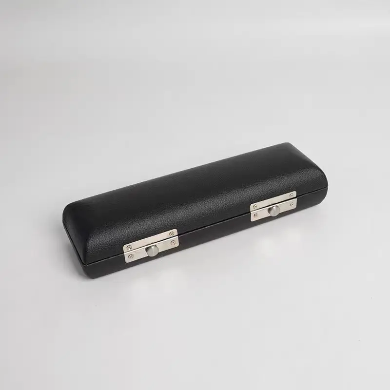 Portable Piccolo Box Leather Black Storage Box Narrow Empty Box Woodwind Instrument Protection Accessories