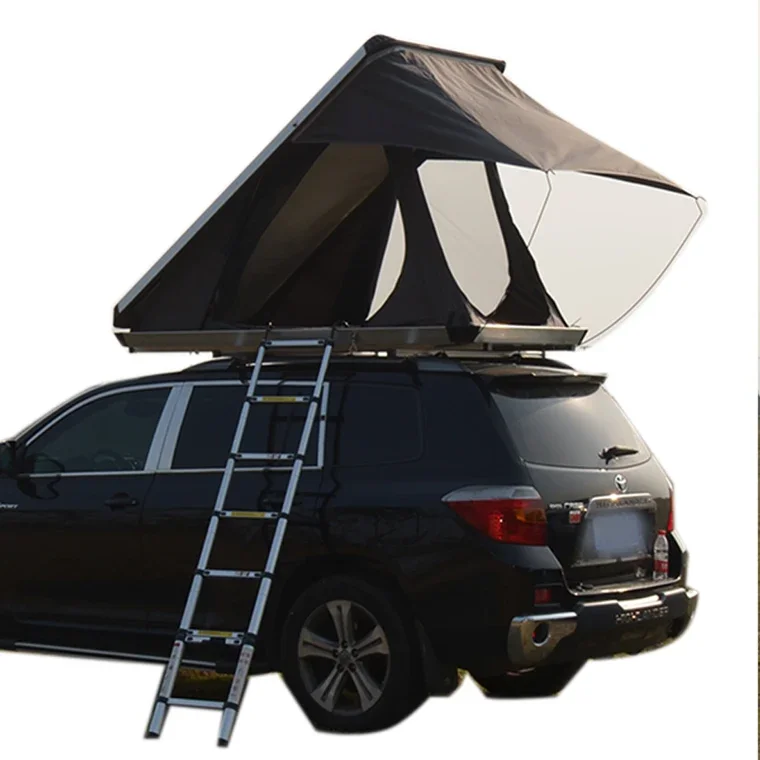 

2023 New Arrivals Aluminium Alloy Triangle Shell Camping SUV Roof Tent Hard Shell Cover Roof Top Tent For Sale