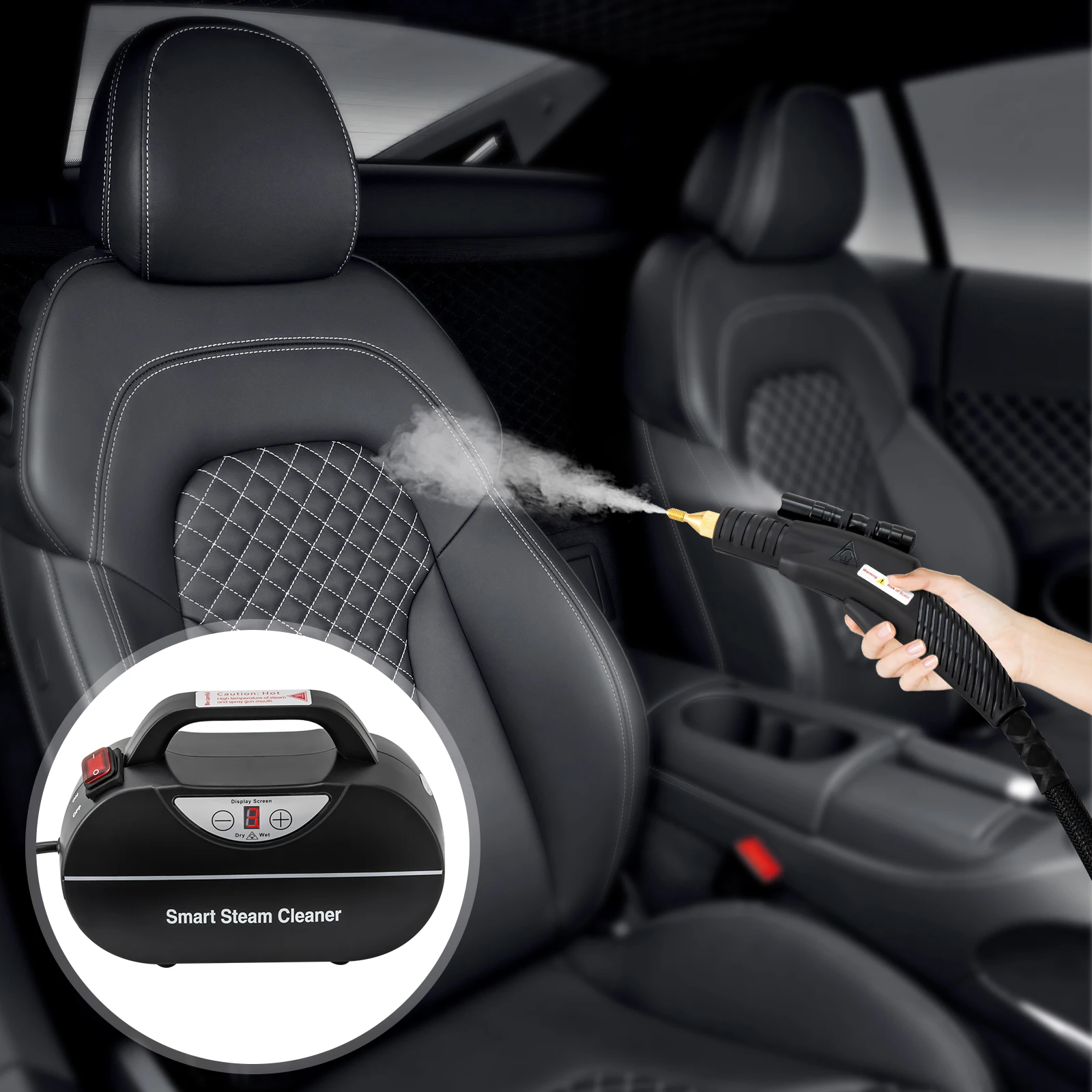

1800W High Pressure Steam Cleaner Machine High Pressure Cleaning Tool For Car Kitchen Bathroom Garden