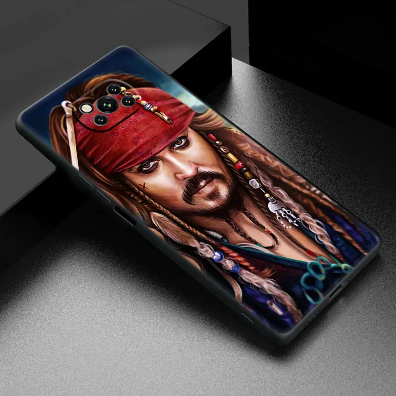 Pirates of the Caribbean Johnny Depp Black Case For Xiaomi Mi POCO M6 Pro F5 X5 X4 X3 NFC M5S M3 M4 Pro F3 F4 GT F1 F2 Cartoon