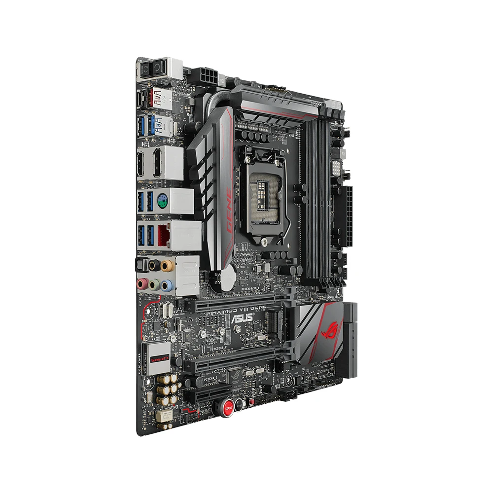 ASUS MAXIMUS VIII GENE Motherboard LGA 1151 with i7 6700 CPU uses Intel Z170 Chipset DDR4 PCI-E 3.0 1 x M.2 1 x RJ45 Micro ATX