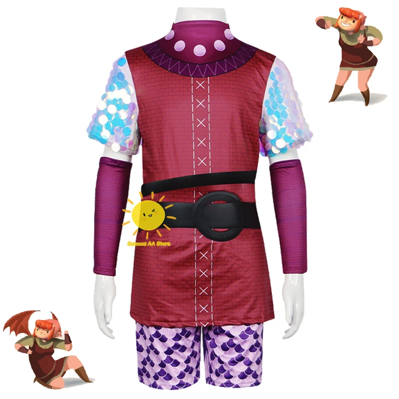 Anime Nimona Cosplay Monster Girl Nimona Cosplay Costumes Uniform Suit Clothes Halloween Carnival Party Costumes for Girls Kid